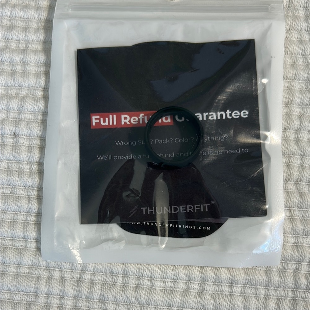 ThunderFit Black Silicone Ring